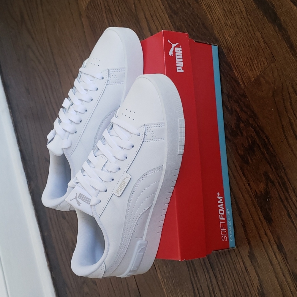 Womens puma jada white sneakers 7